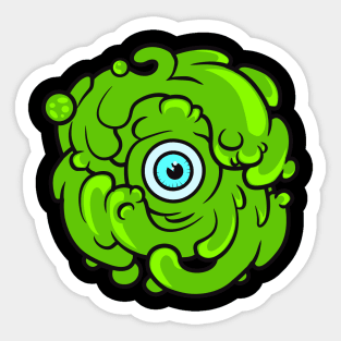 Eye Green Hole Sticker